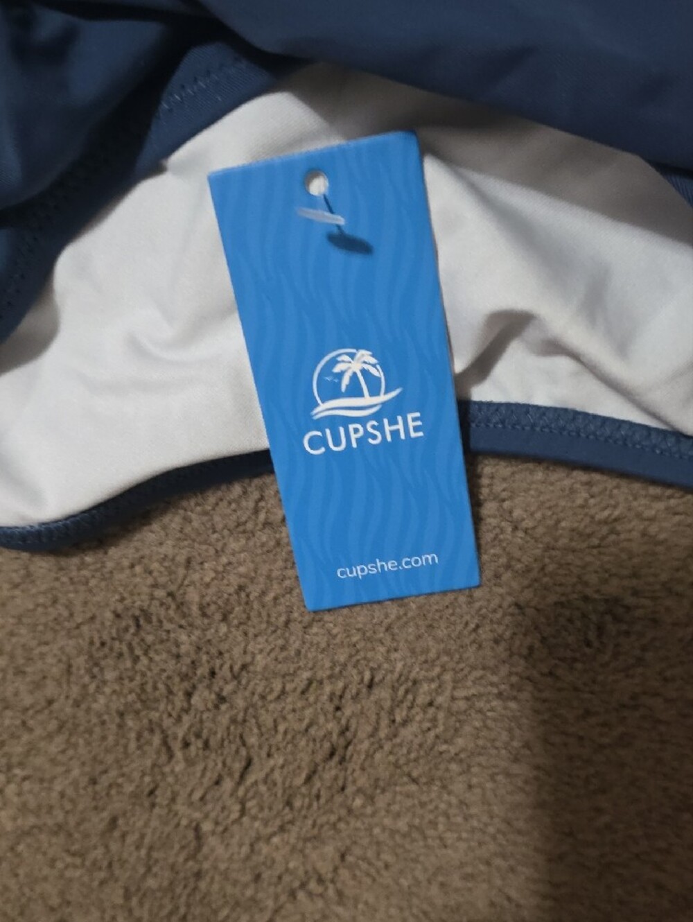 Cupshe  Blue Ruffle Strap One-Piece Swimsuit - Picture 2 of 7